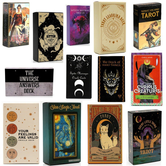 Assorted Tarot Decks (Kitten, Van Gogh, Curious Creatures)