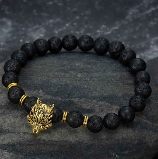 Wolf Head Stone Bracelets