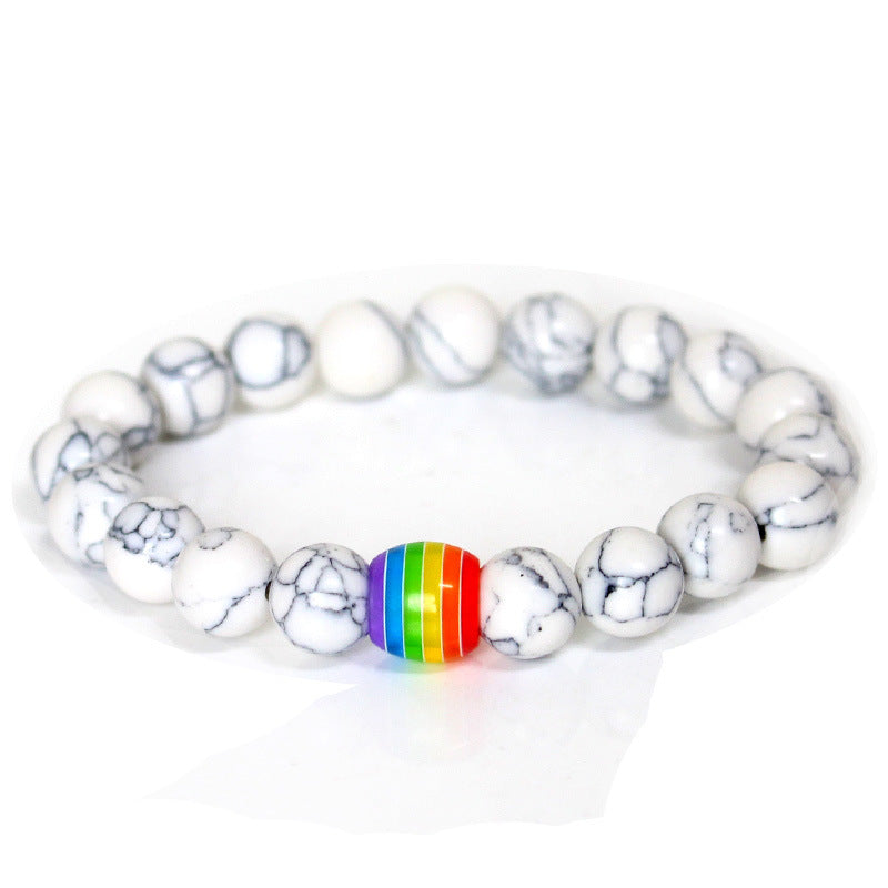 Rainbow Bead Bracelet Pride Color Options