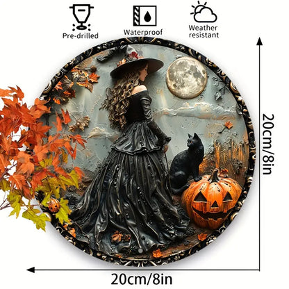 Halloween Witch Wreath Plate