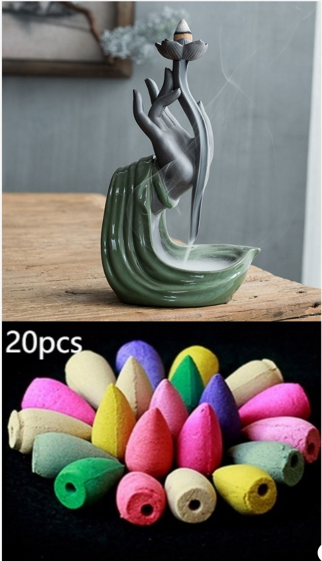 Incense Burners and Backflow Cones Sets
