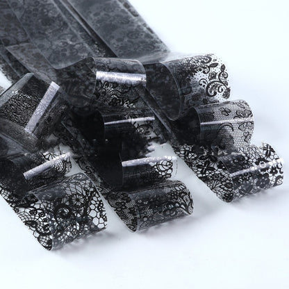 Black And White Lace Nail Sticker Set