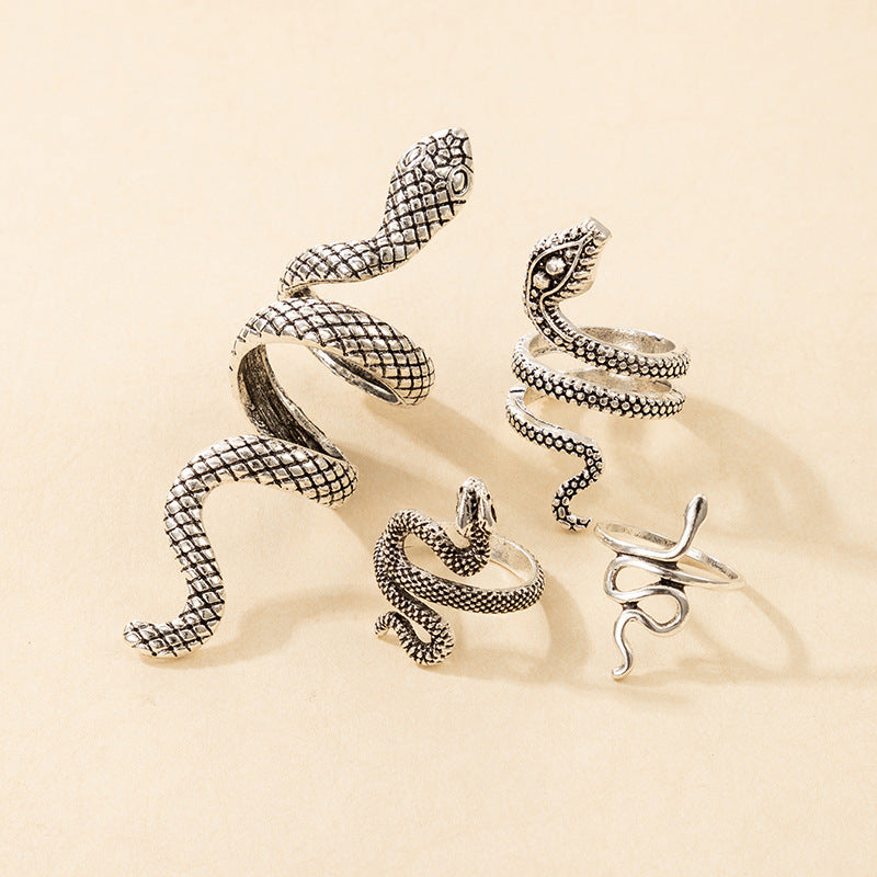 Snake Ring Set 4pcs