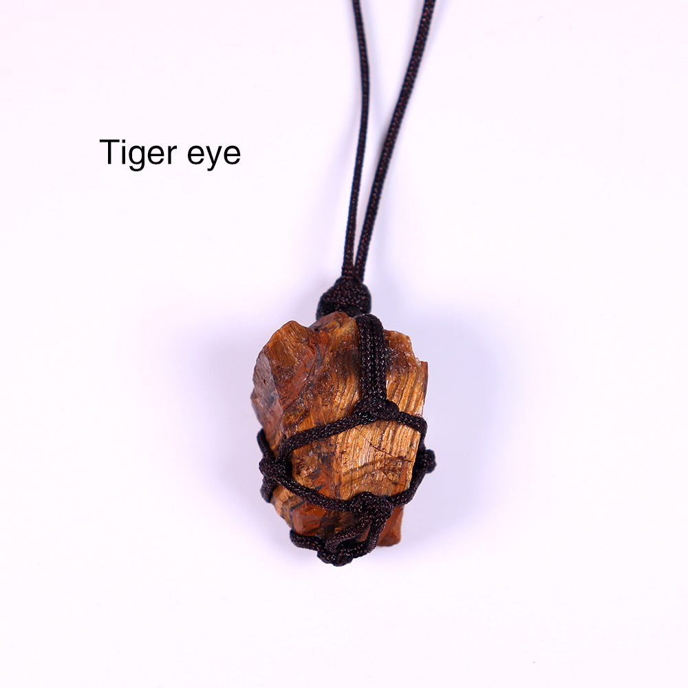Woven Large Crystal Pendant