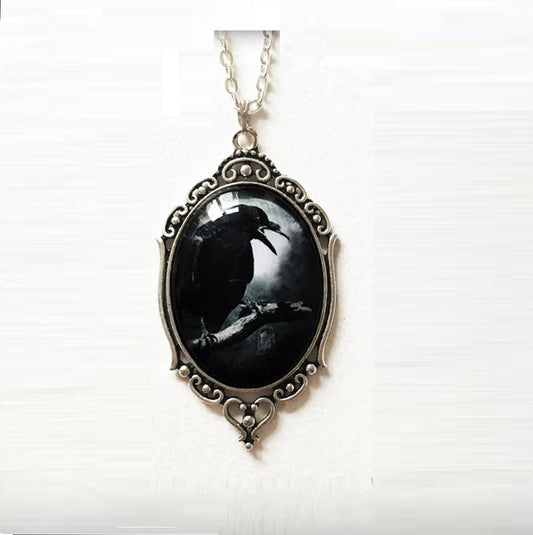 Crow Pendant Necklace