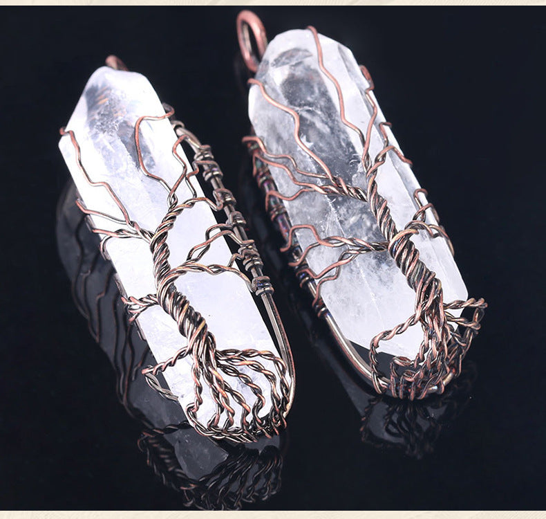 Wire Wrapped Crystal Pendant