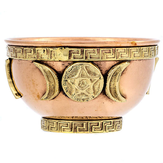 Triple Moon Ceremony Bronze Altar Bowl