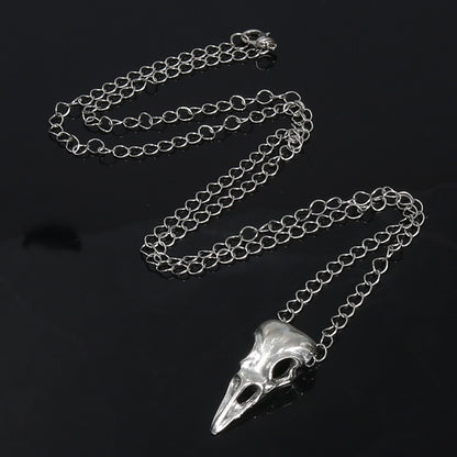 Raven Skull Pendant Necklace