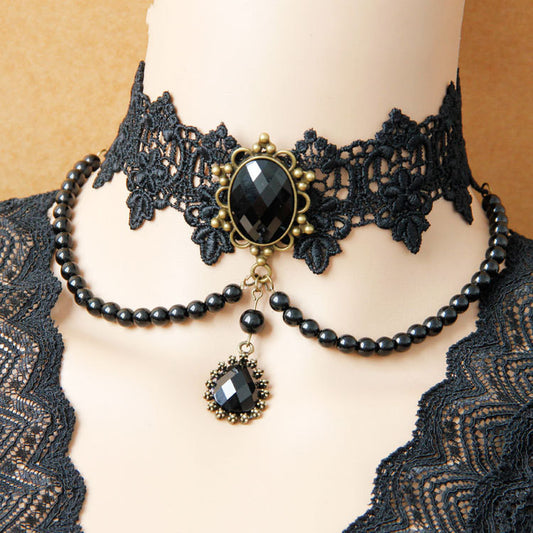Gothic Lace Collar Necklace