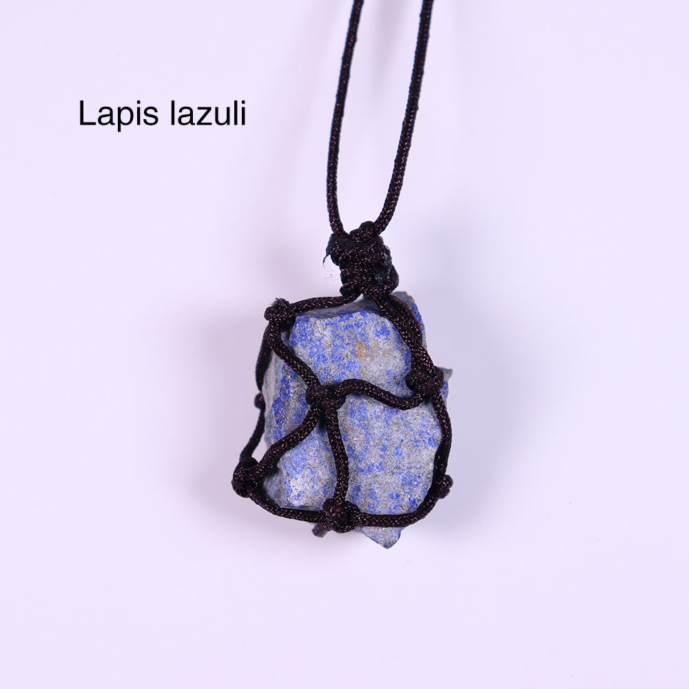 Woven Large Crystal Pendant