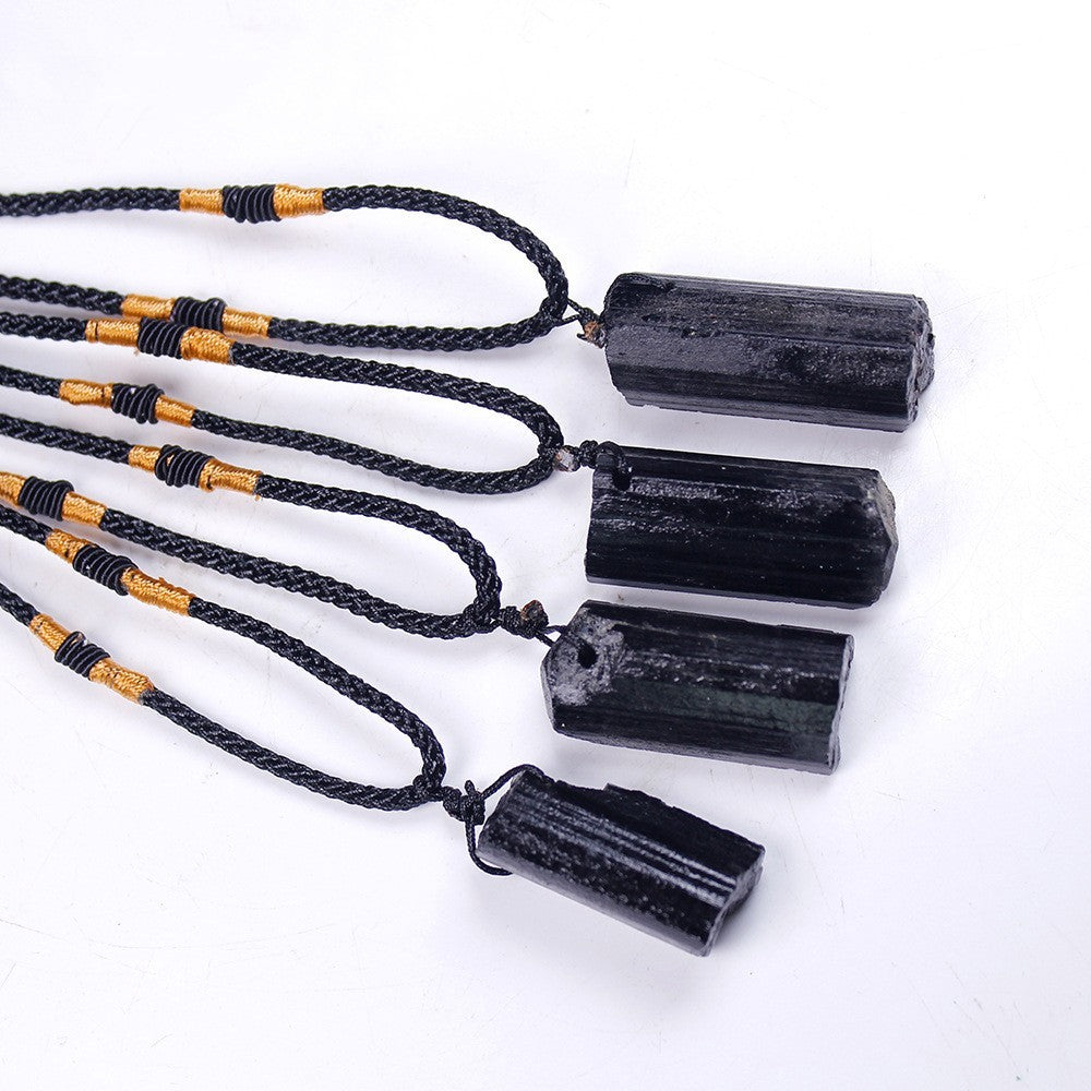 Black Tourmaline Stone Necklace