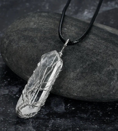 Wire Wrapped Crystal Pendant