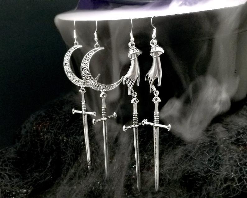 Dangling Sword Earrings