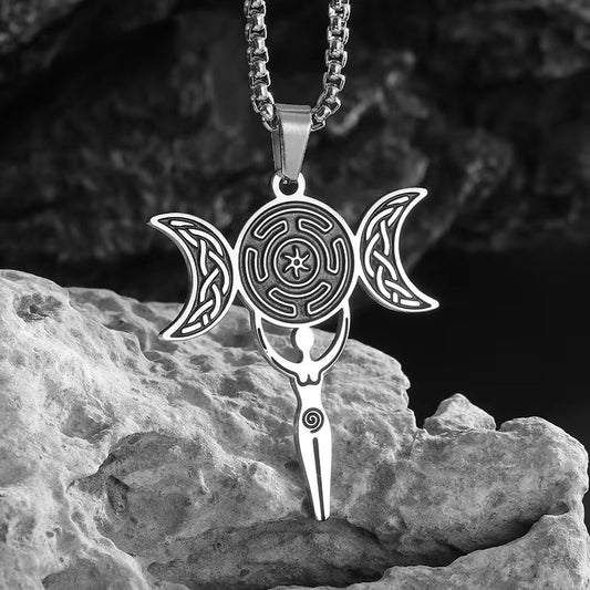 Moon Phase Knot Necklace