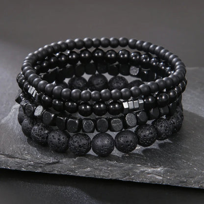 Volcanic Bead Bracelet Set