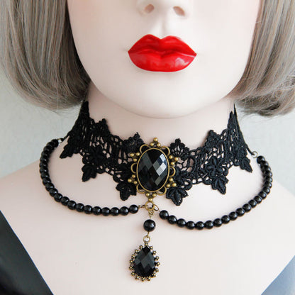 Gothic Lace Collar Necklace