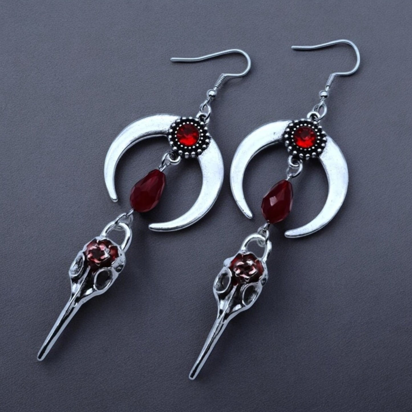 Crow Skull Earrings
