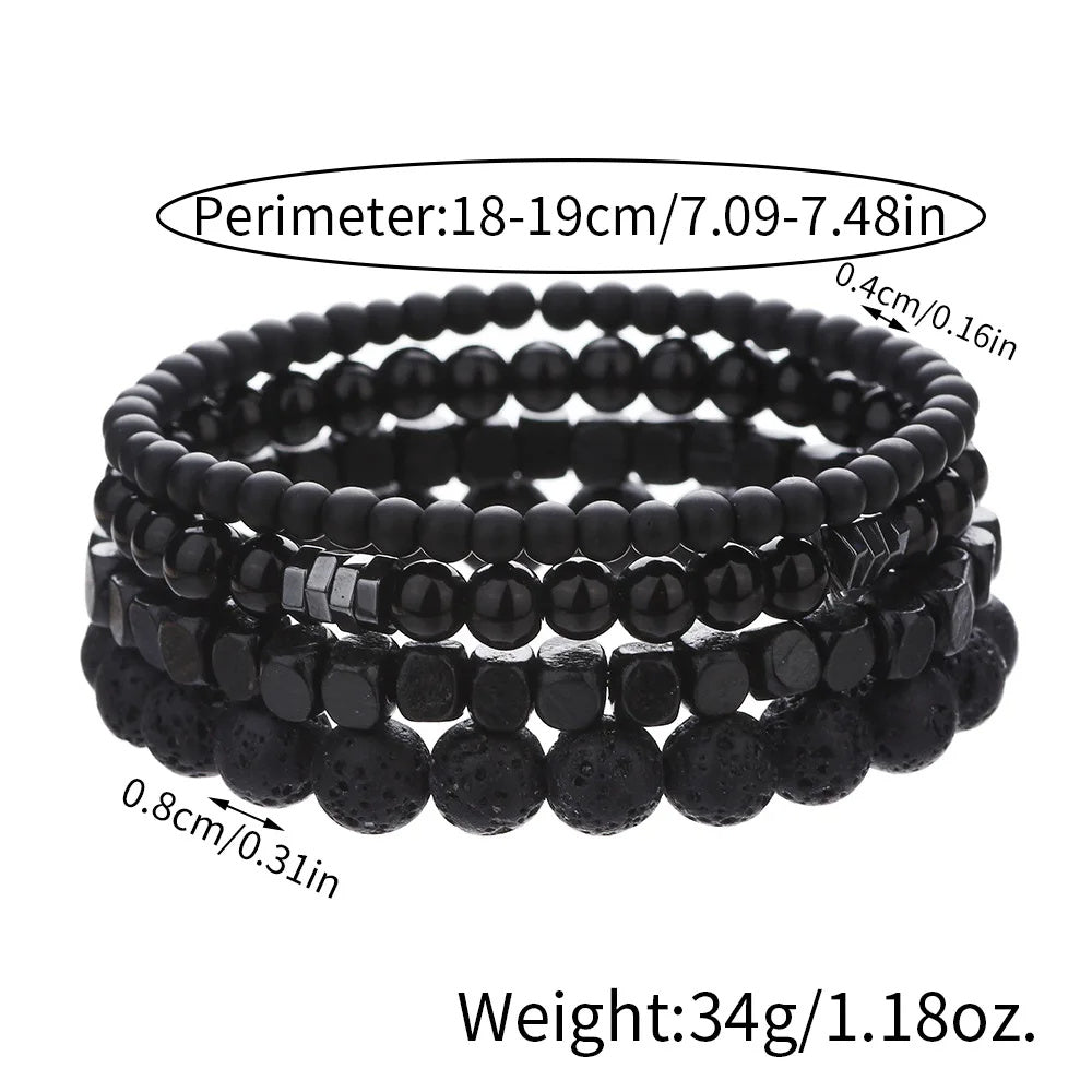 Volcanic Bead Bracelet Set
