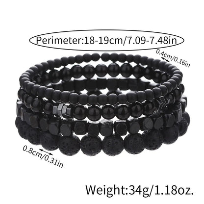 Volcanic Bead Bracelet Set