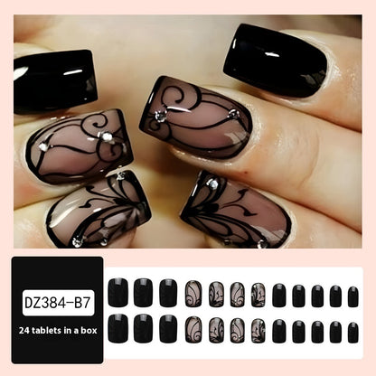 Black Vine Nail Set