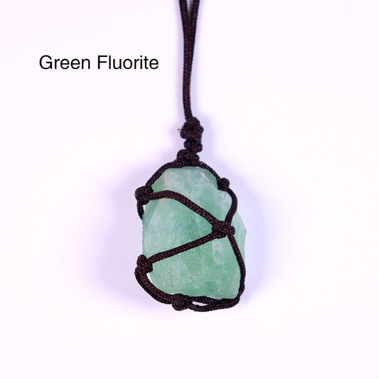 Woven Large Crystal Pendant