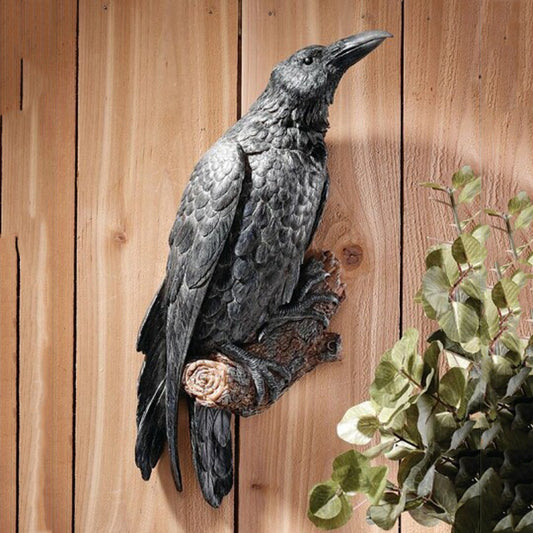 Black Crow Resin Wall Sculpture