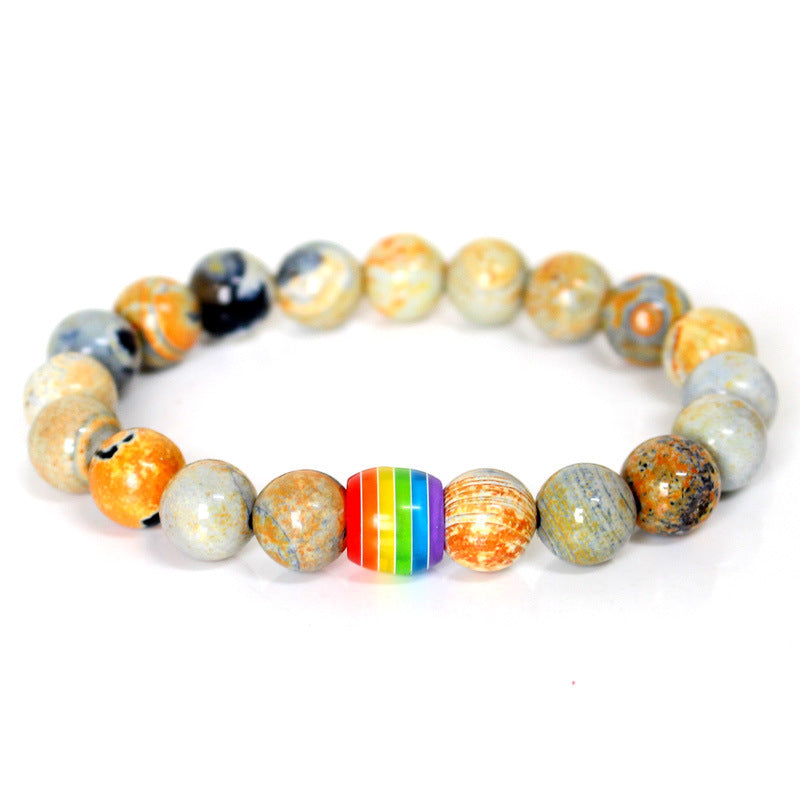 Rainbow Bead Bracelet Pride Color Options