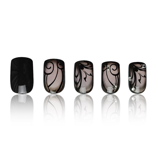 Black Vine Nail Set