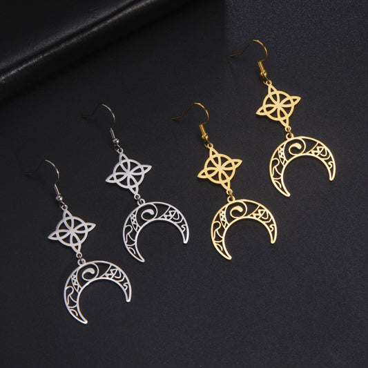 Crescent Celtic Earrings